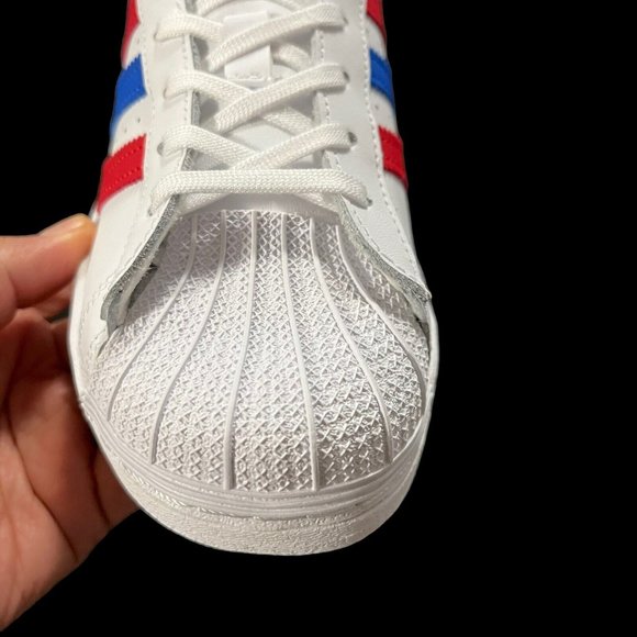 adidas Originals Superstar Boys Casual Sneaker Size 3 White Multi Lace Up - Picture 16 of 16